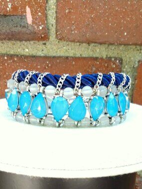 Chico's rope, chain and bead bracelet NWT